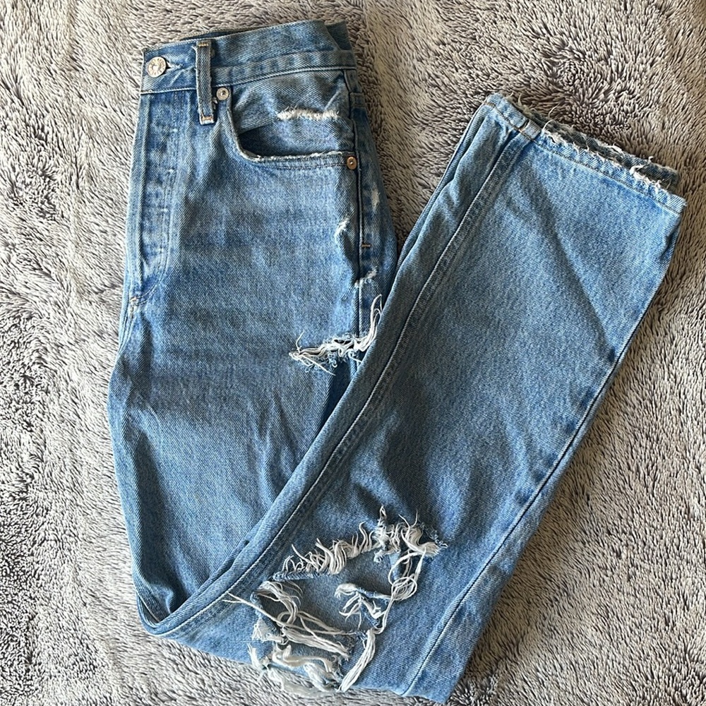 AGOLDE 90's Mid Rise Loose Fit Jeans in Fall Out Size 23 (Waist 26”)